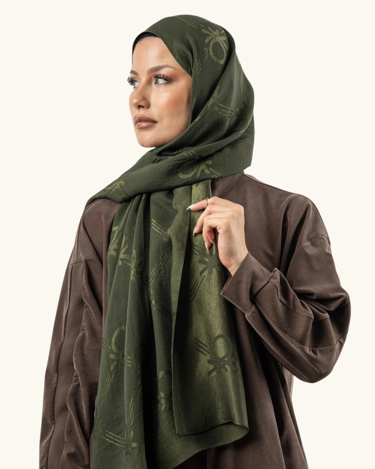 Benetton Lyocell Şal Milano Haki
