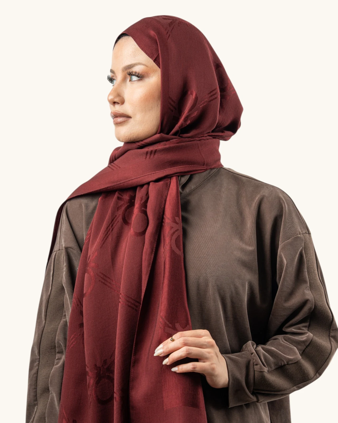 Benetton Lyocell Şal Milano Bordo