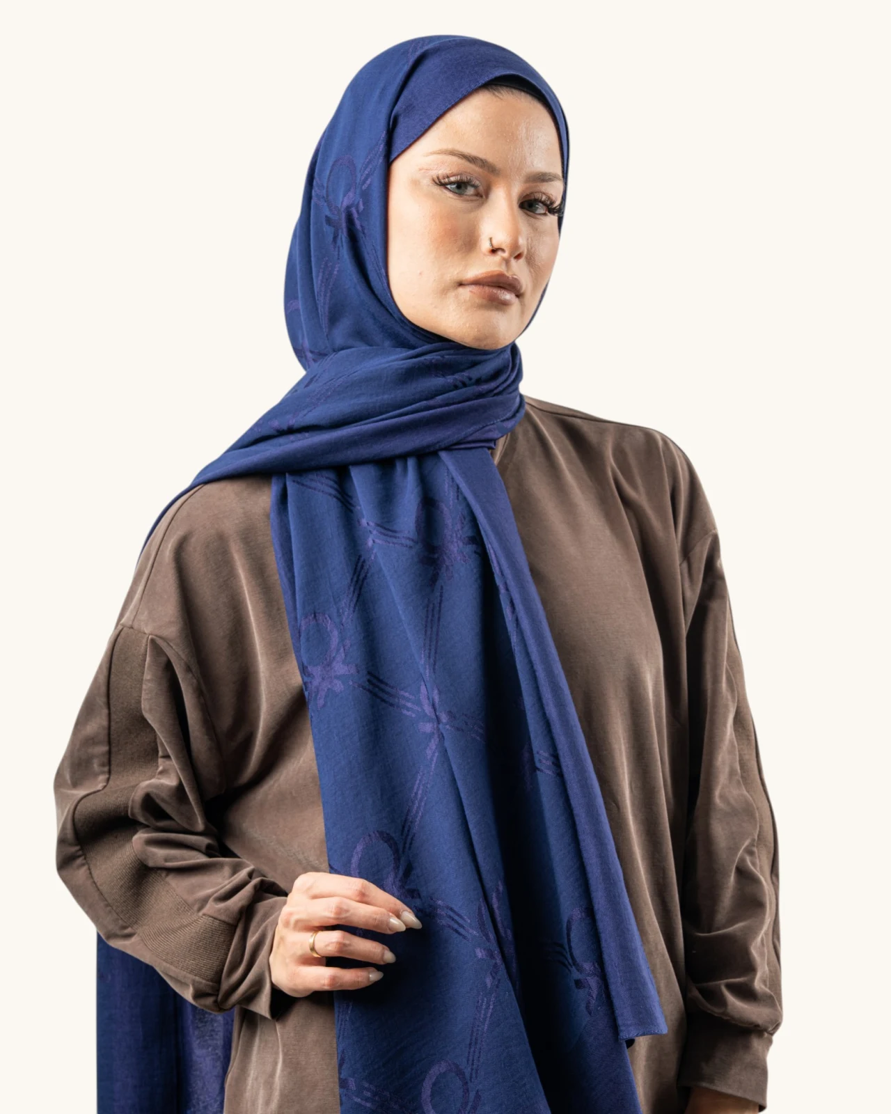 Benetton Lyocell Şal Milano Lacivert
