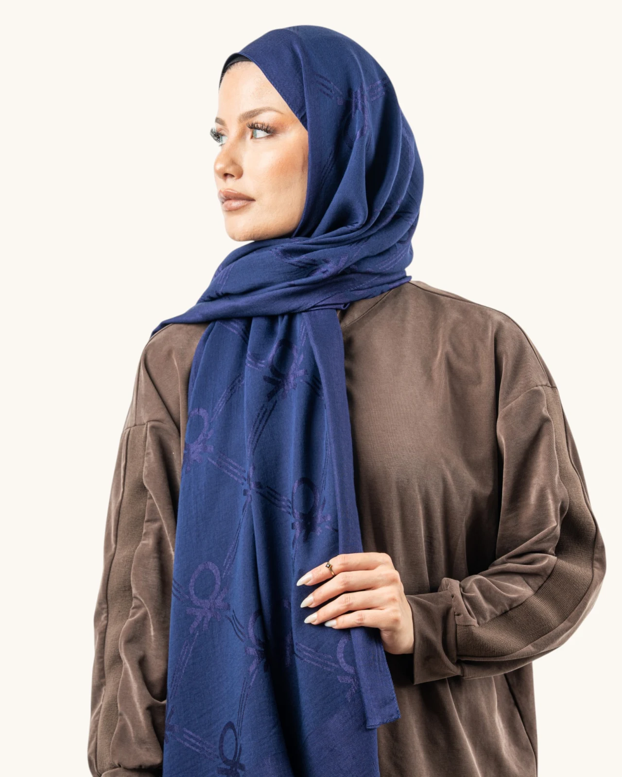 Benetton Lyocell Şal Milano Lacivert