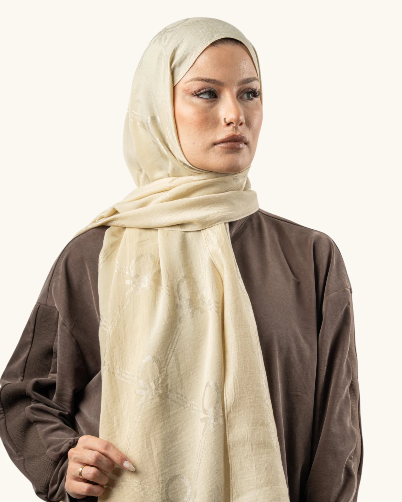 Benetton Lyocell Şal Milano Krem