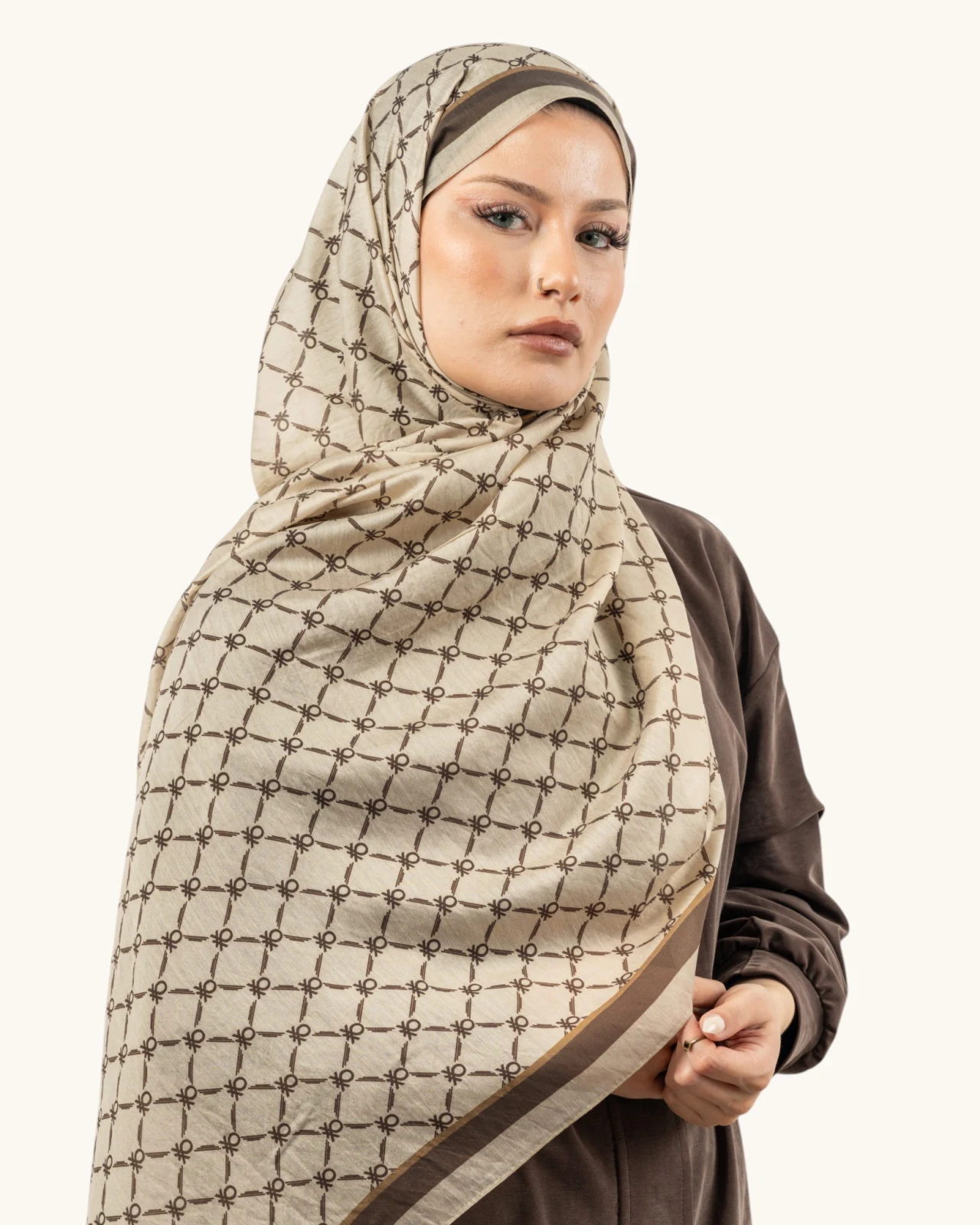 Benetton Fiore Şal Ekru
