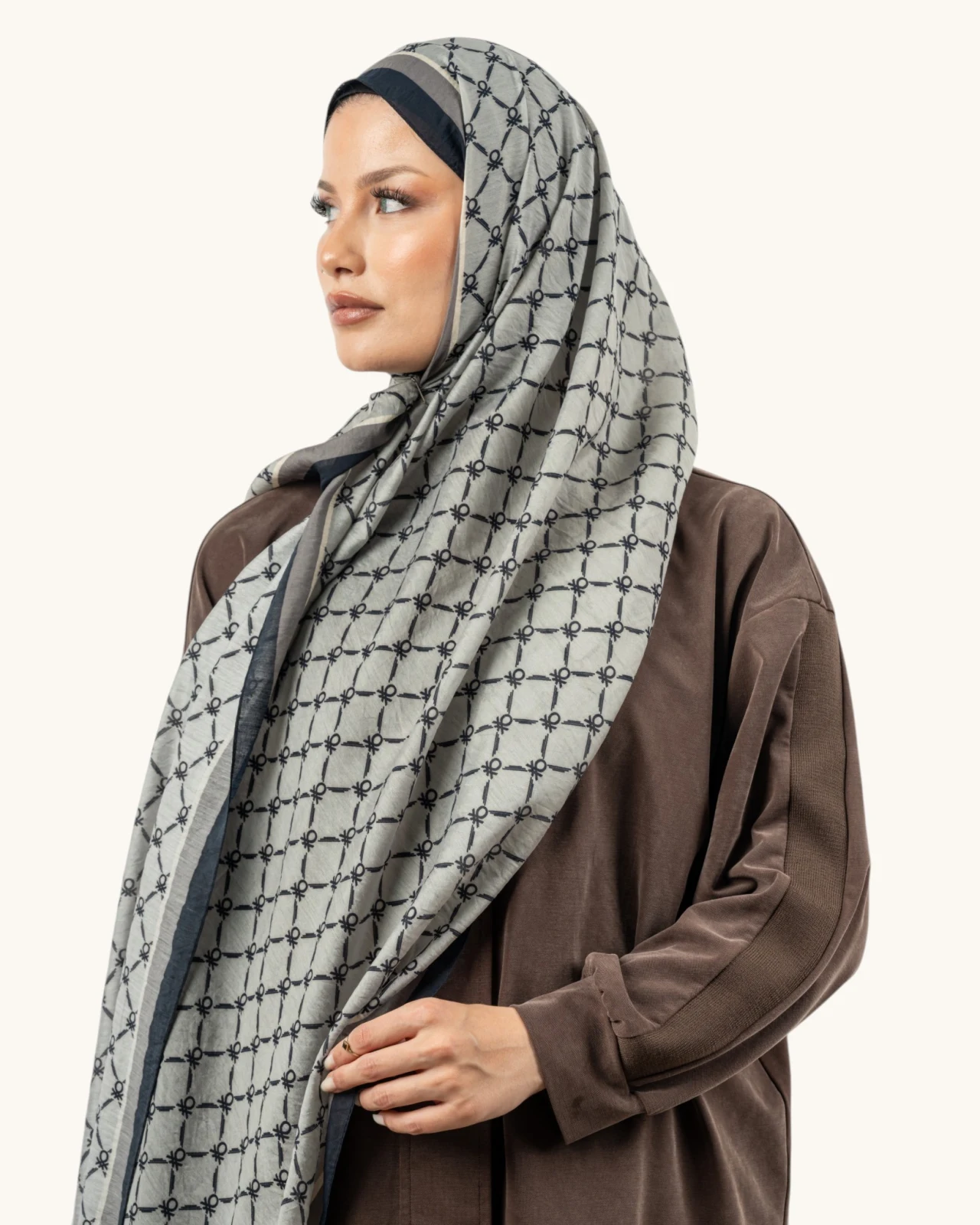 Benetton Fiore Şal Gri