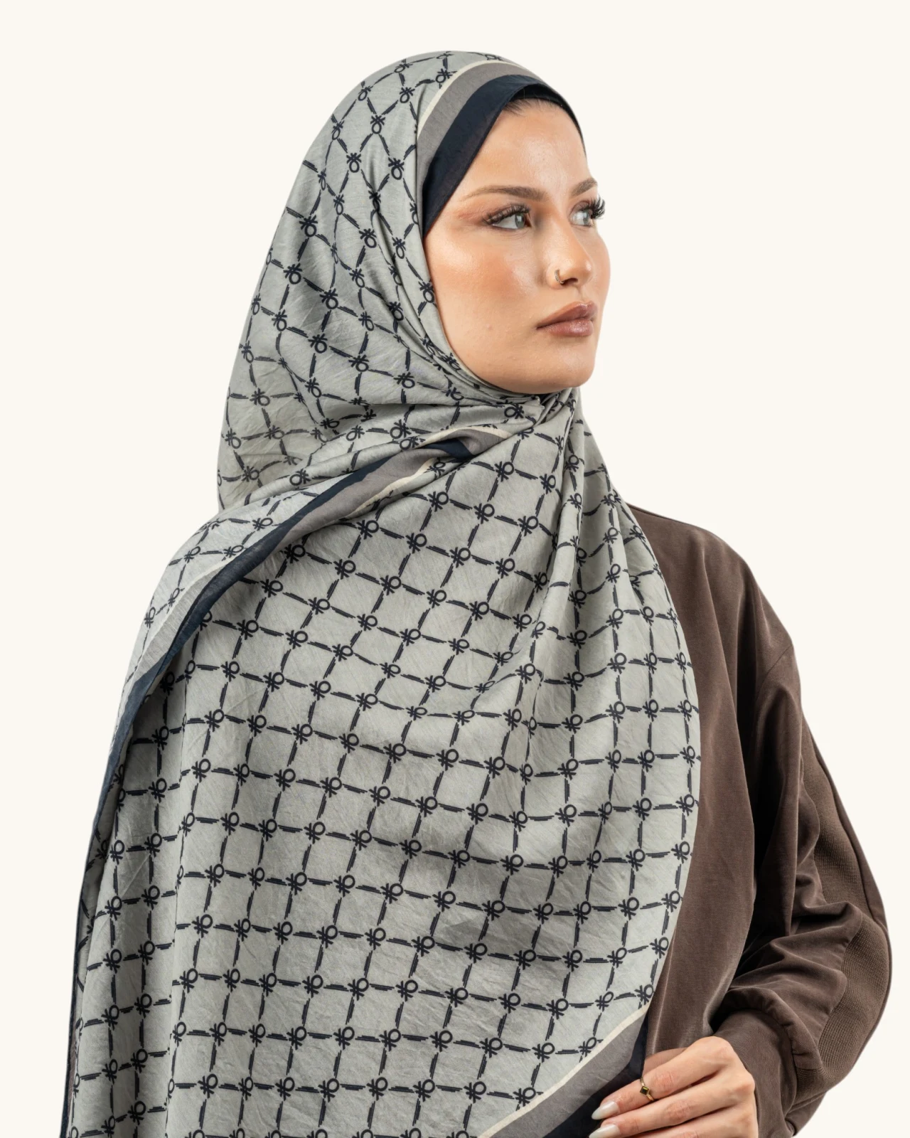 Benetton Fiore Şal Gri