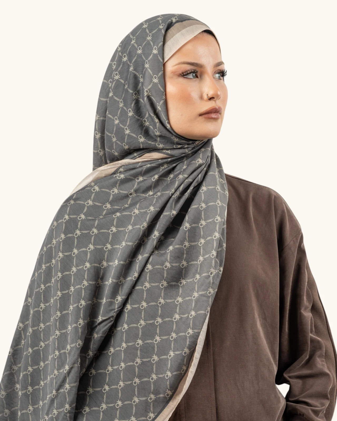 Benetton Fiore Şal Füme