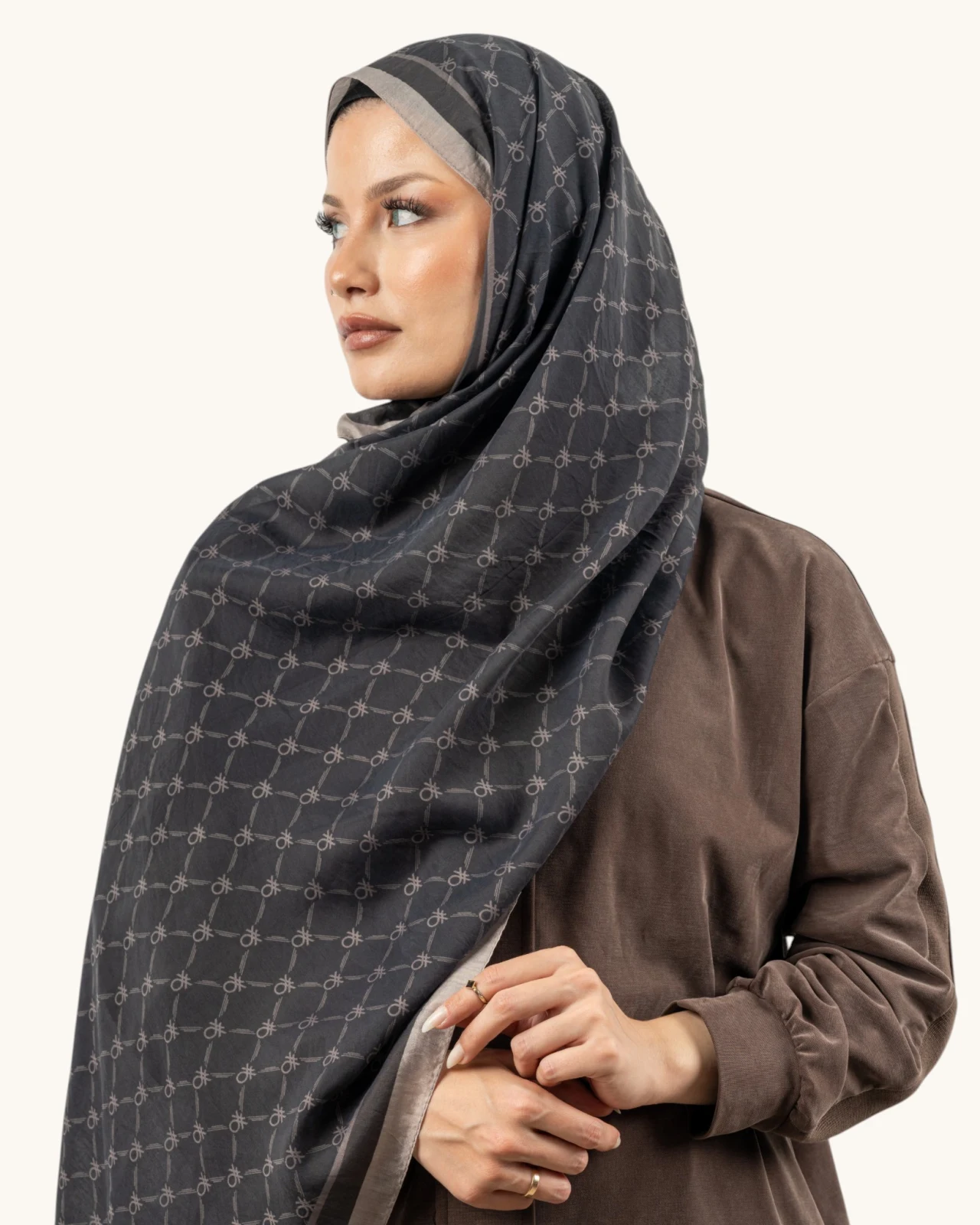 Benetton Fiore Şal Kahverengi