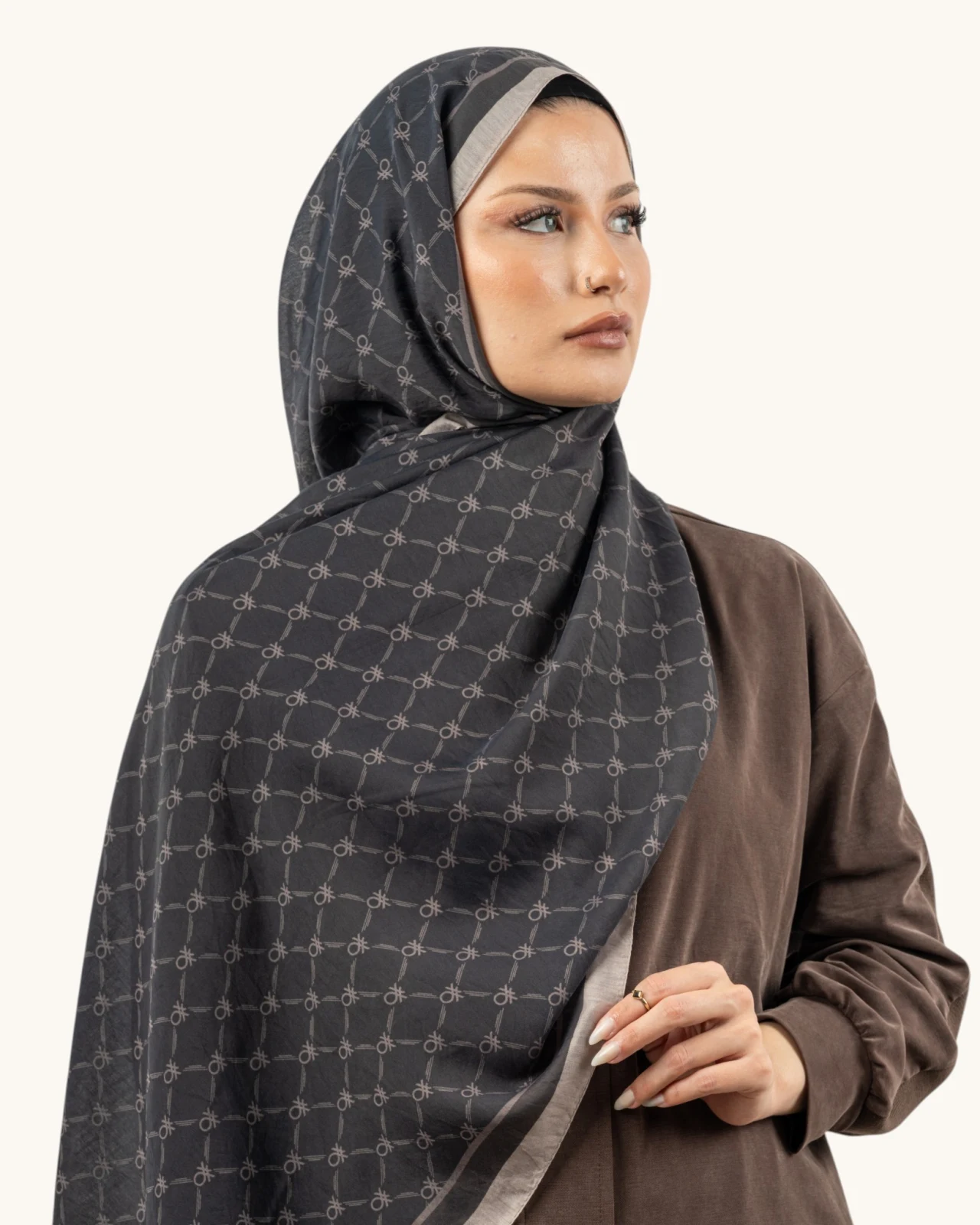 Benetton Fiore Şal Kahverengi