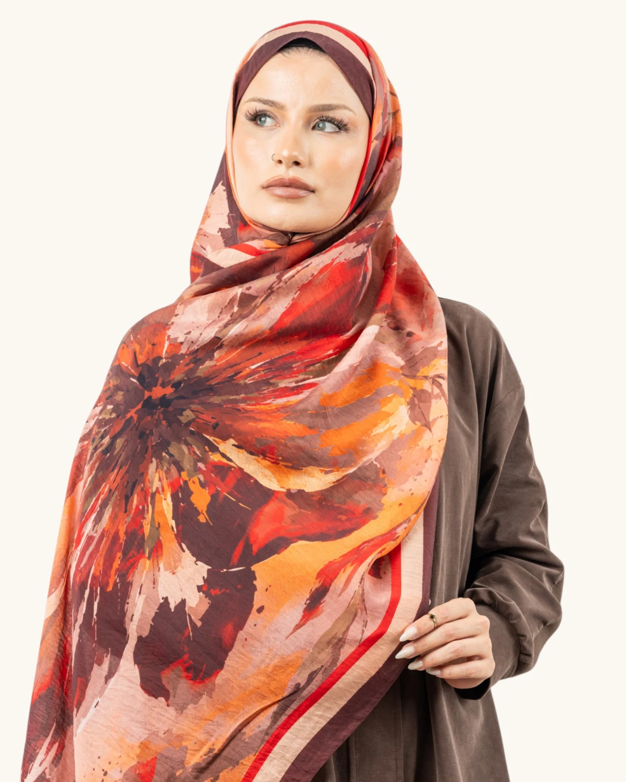 Benetton Fiore Şal Bordo