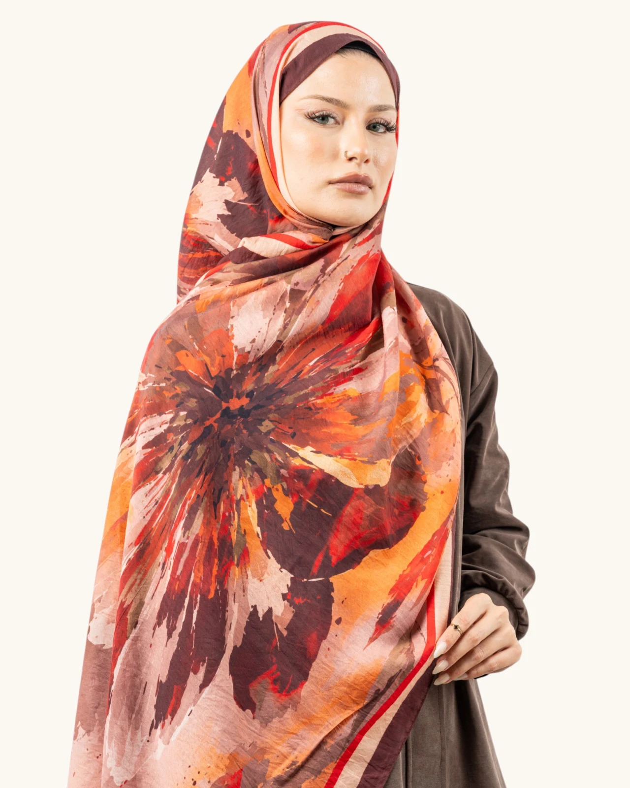 Benetton Fiore Şal Bordo