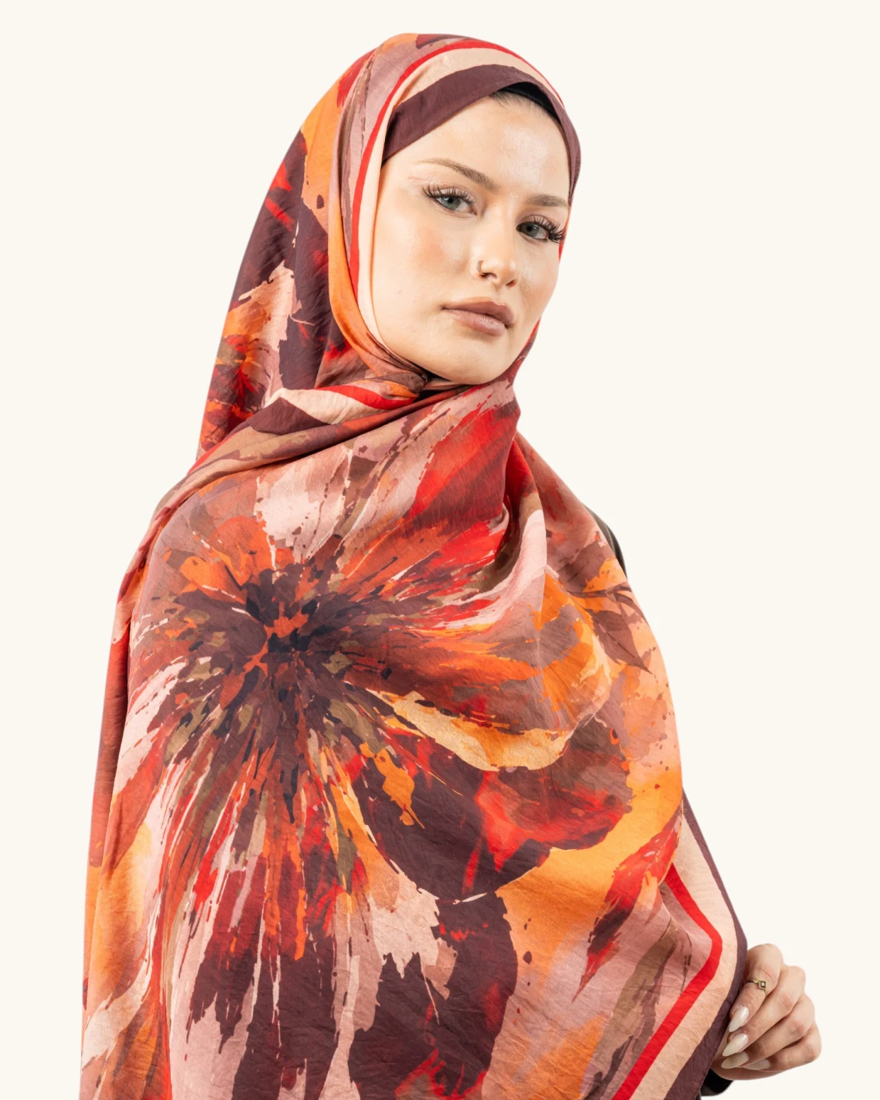Benetton Fiore Şal Bordo