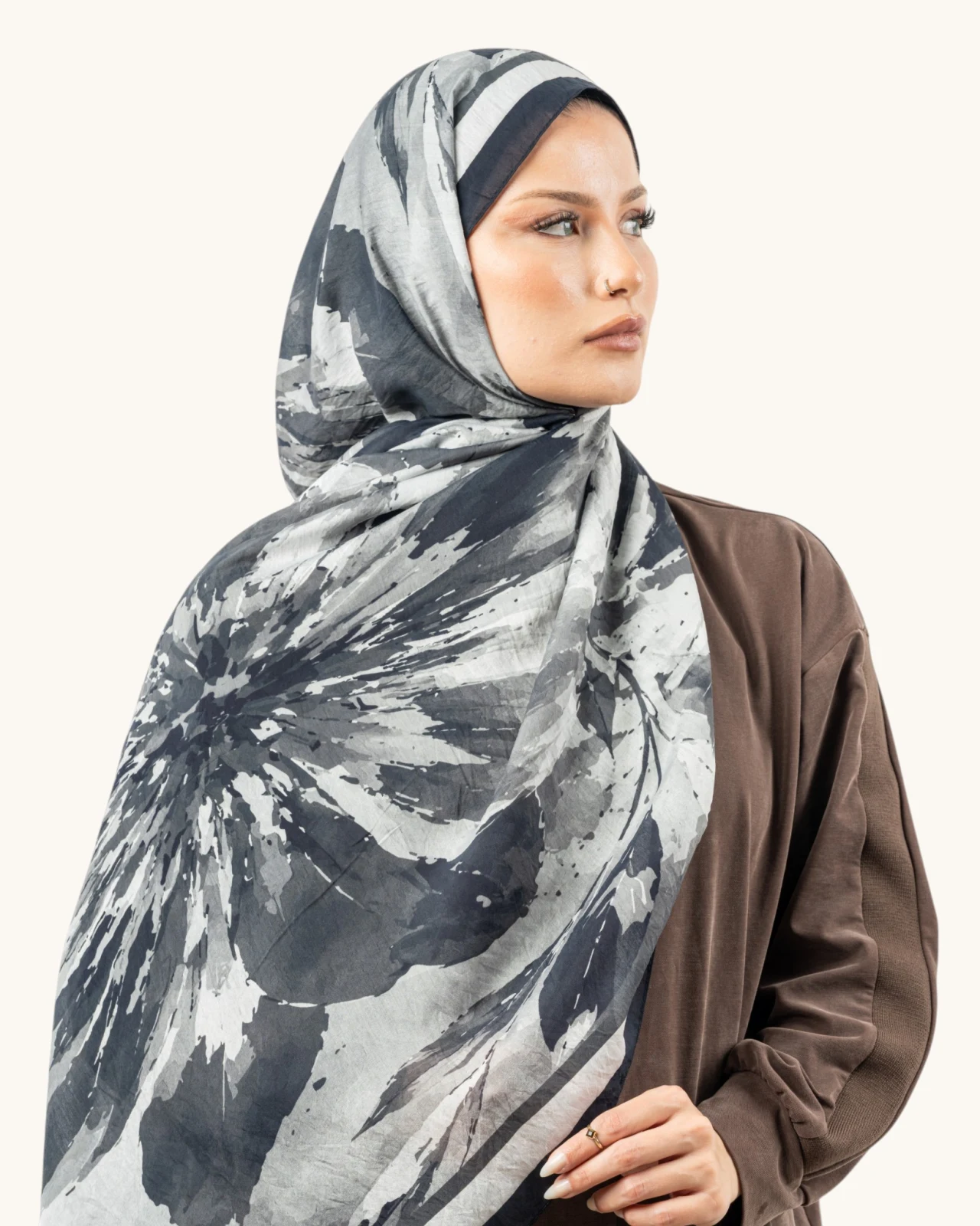 Benetton Fiore Şal Siyah