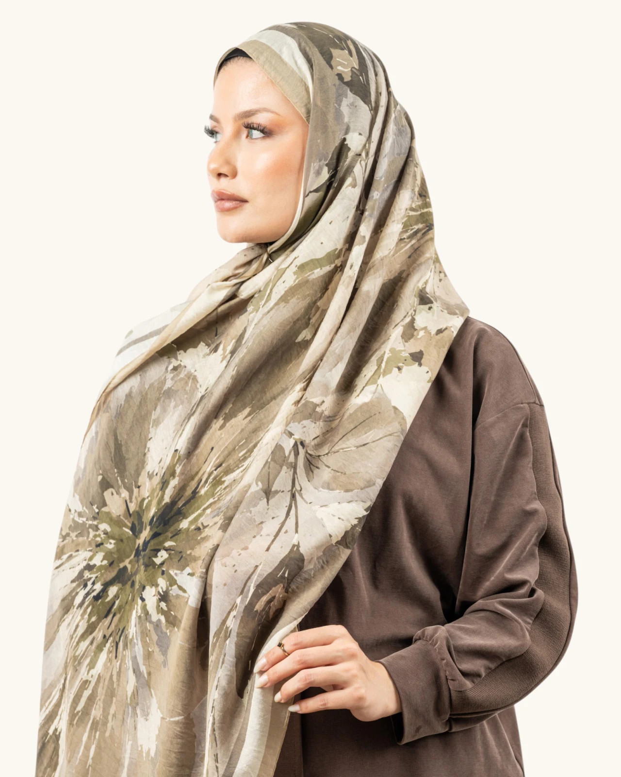 Benetton Fiore Şal Krem