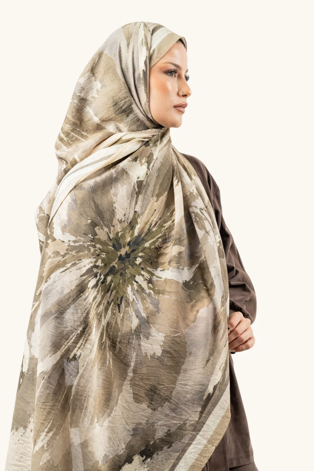 Benetton Fiore Şal Krem