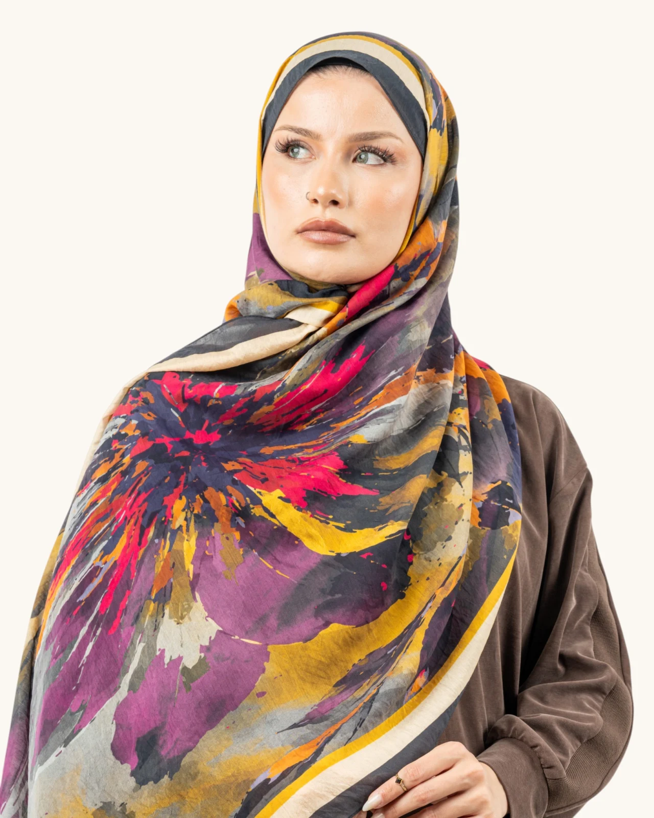 Benetton Fiore Şal Antrasit