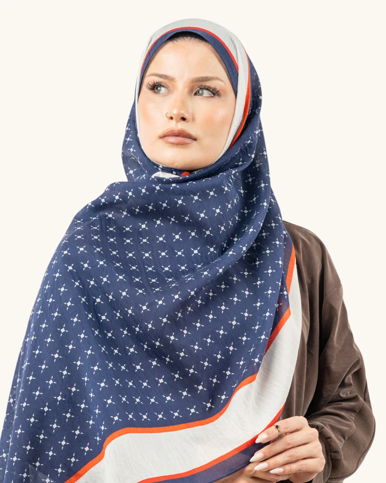 Benetton Fiore Şal Lacivert