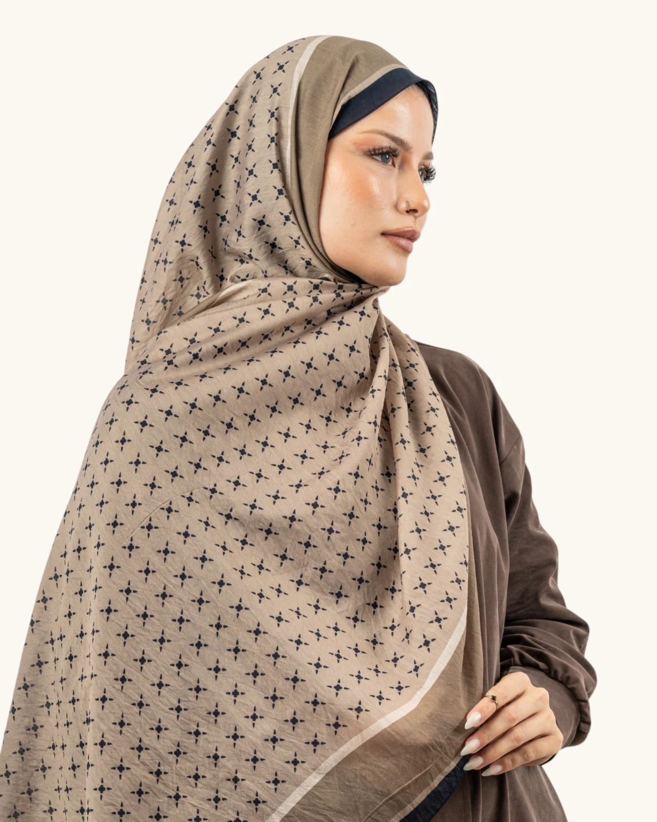 Benetton Fiore Şal Vizon Kahve
