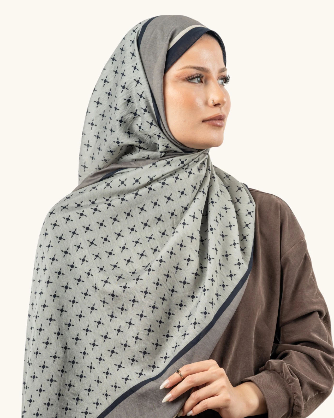 Benetton Fiore Şal Gri 02
