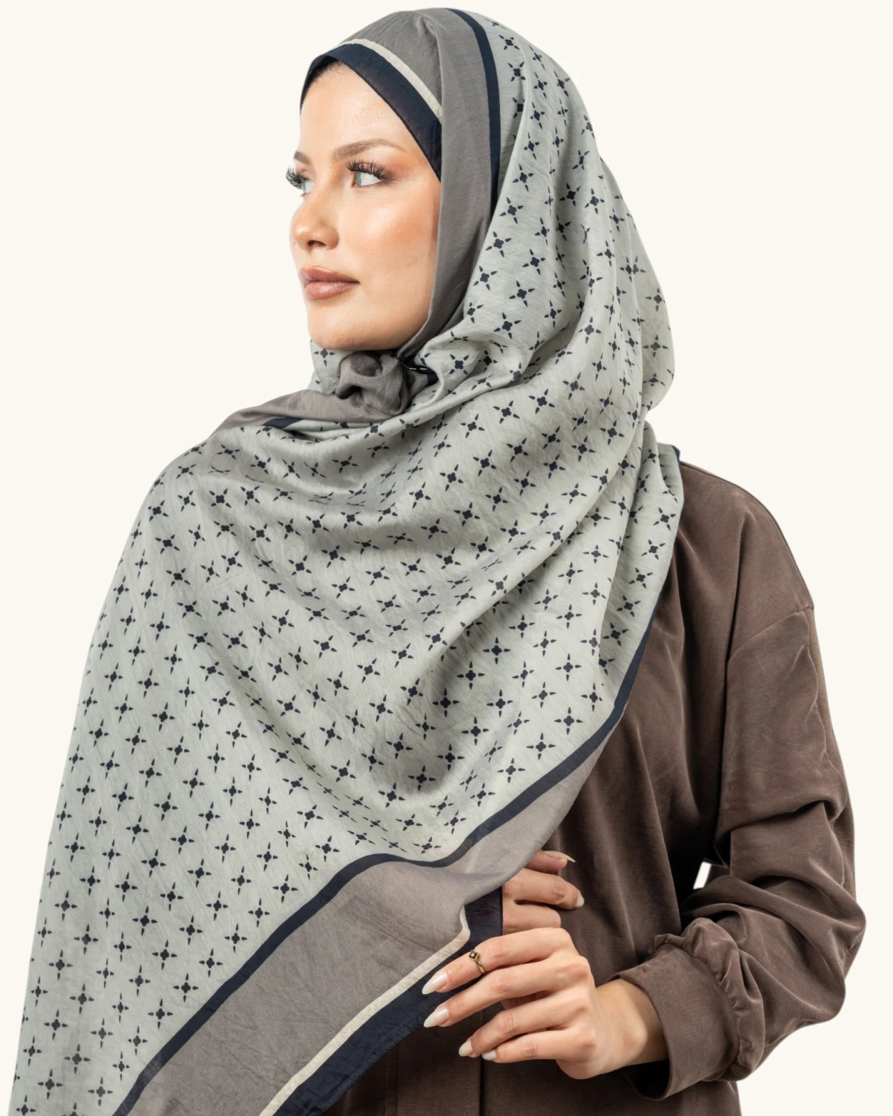 Benetton Fiore Şal Gri 02