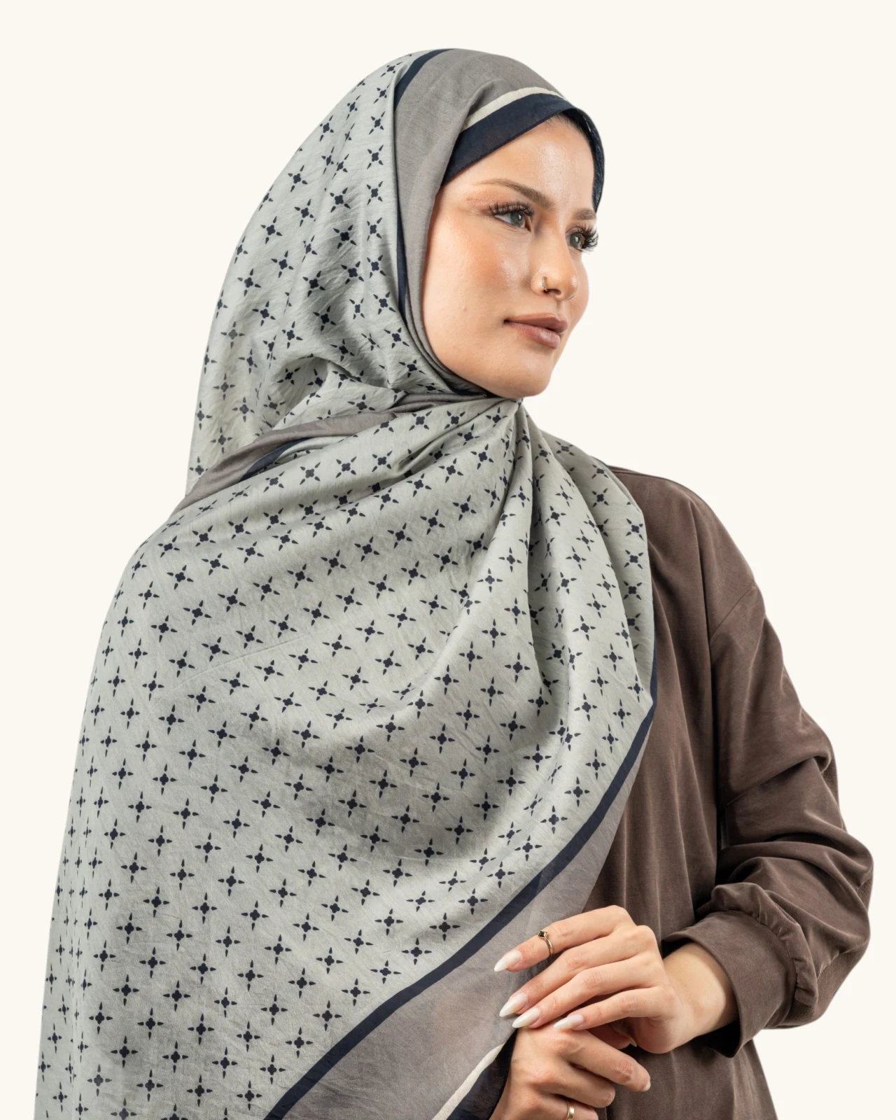 Benetton Fiore Şal Gri 02