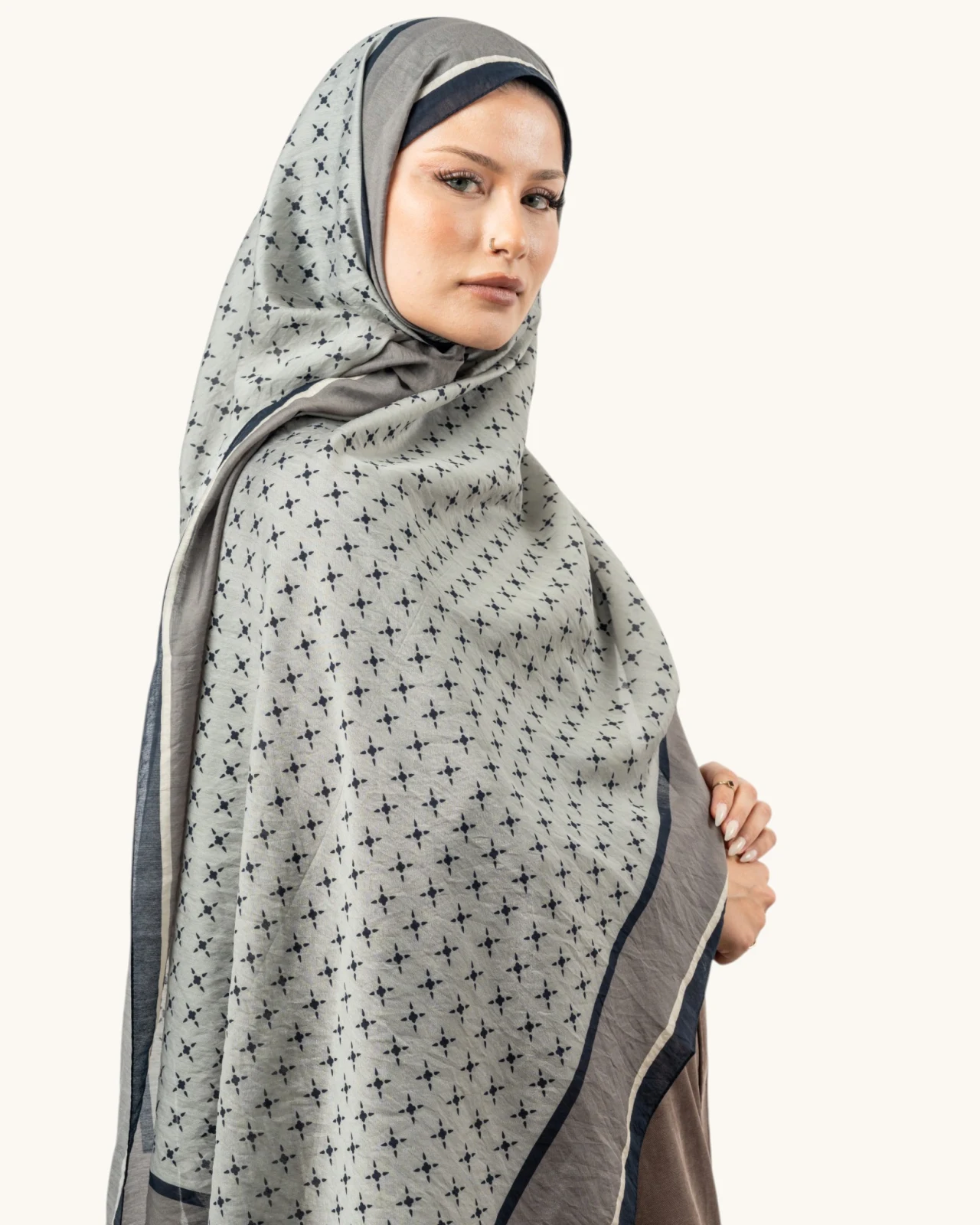 Benetton Fiore Şal Gri 02