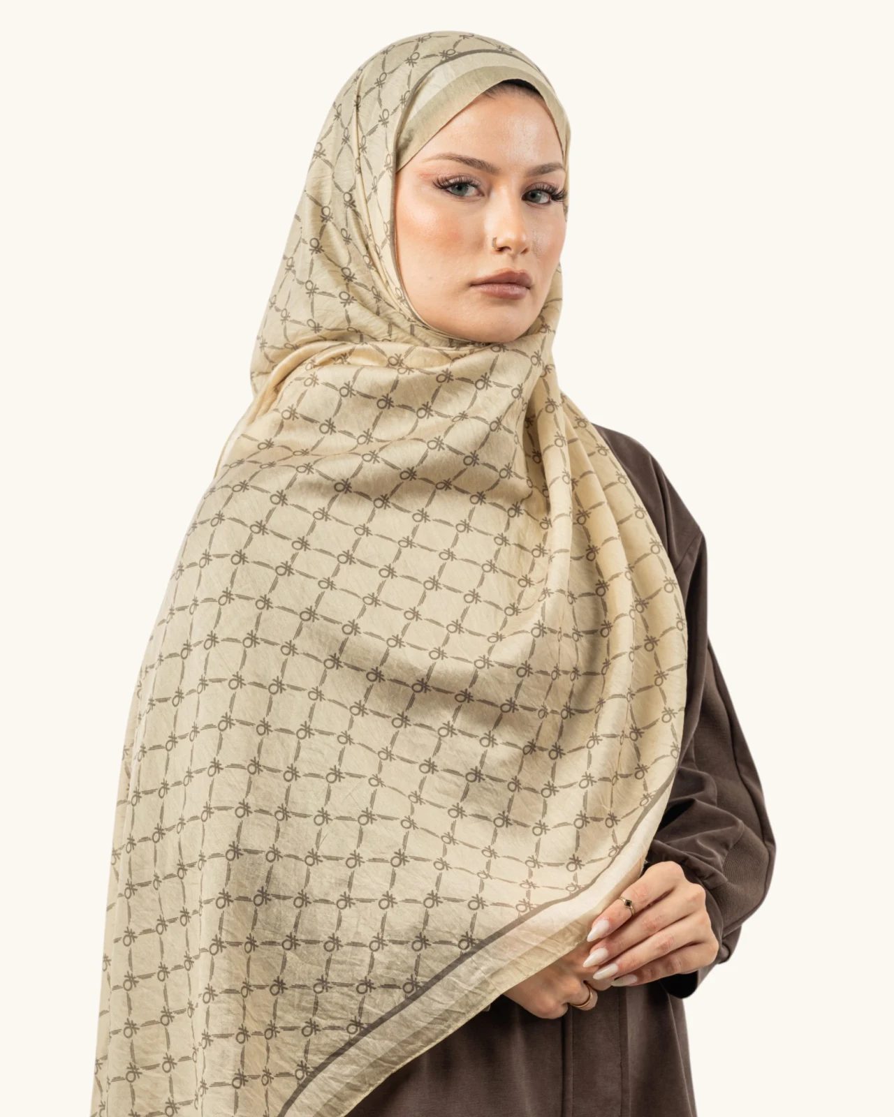Benetton Fiore Şal 03 Krem