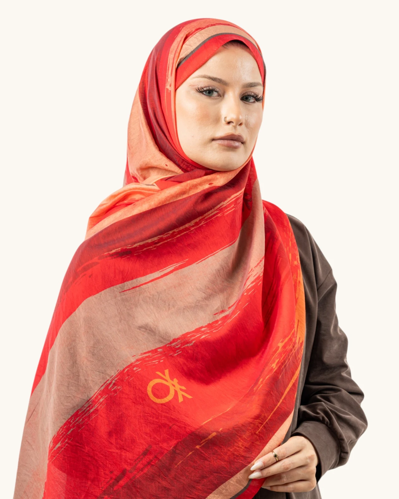 Benetton Fiore Şal Kırmızı
