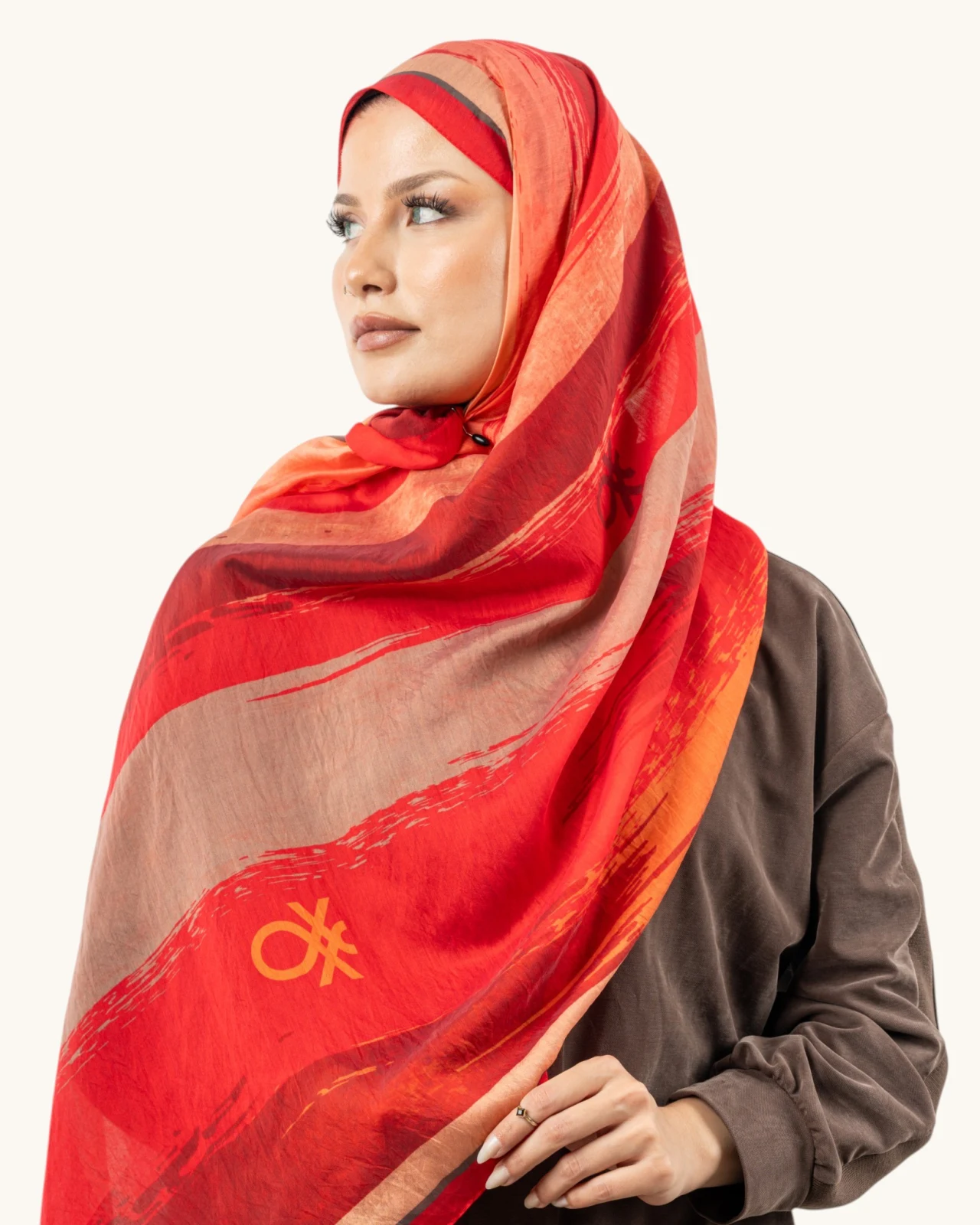 Benetton Fiore Şal Kırmızı