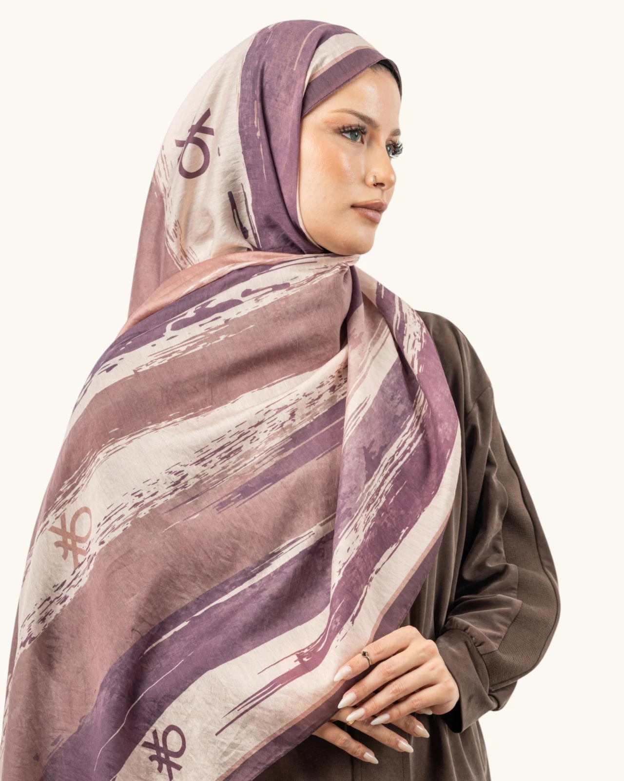 Benetton Fiore Şal Mürdüm 02