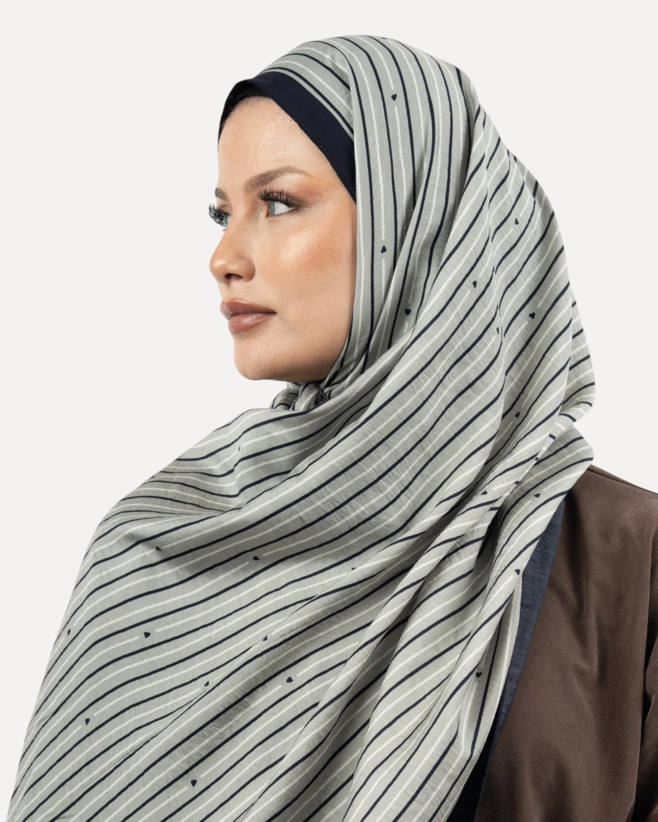 Sisley Verona Şal Gri Siyah