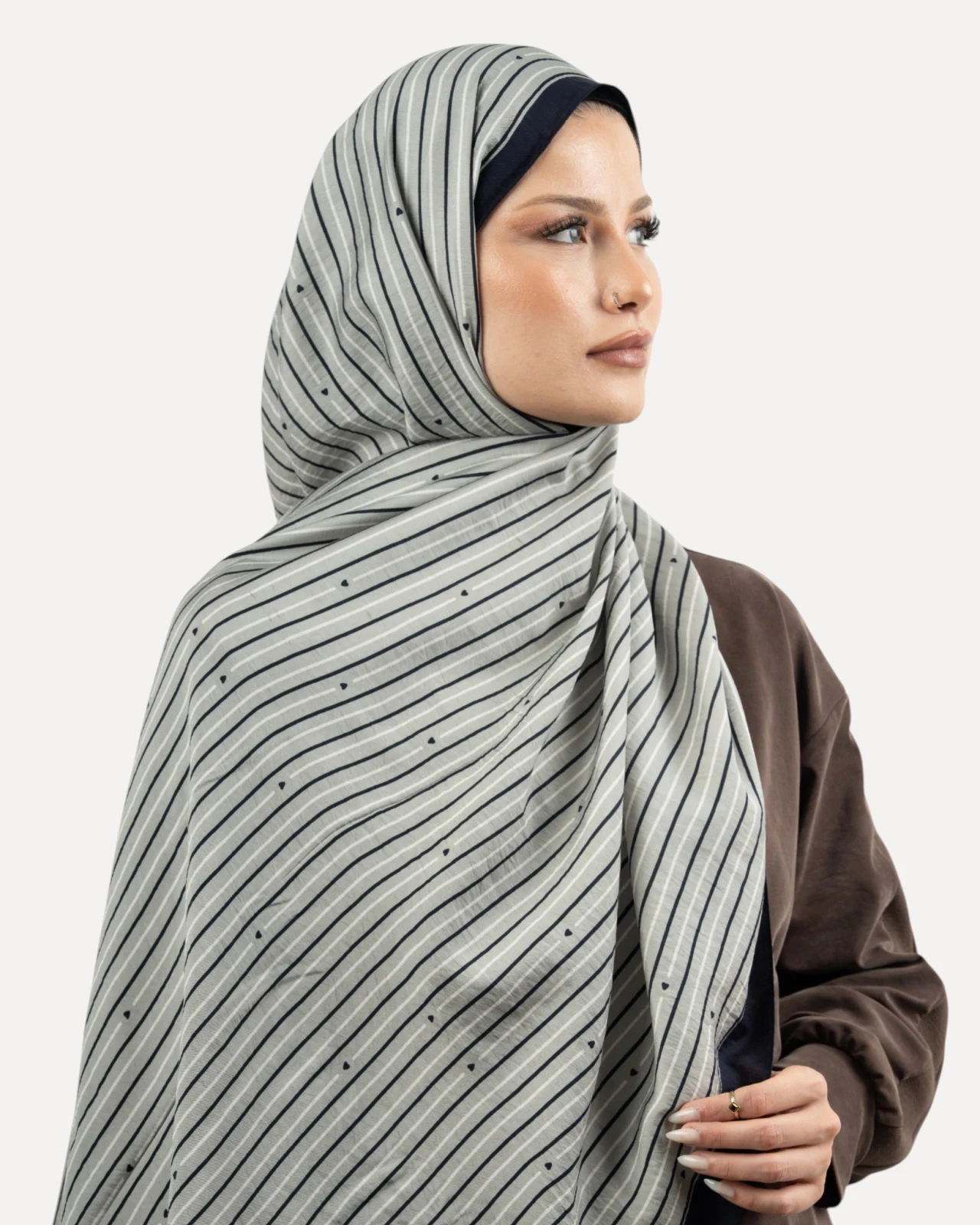 Sisley Verona Şal Gri Siyah