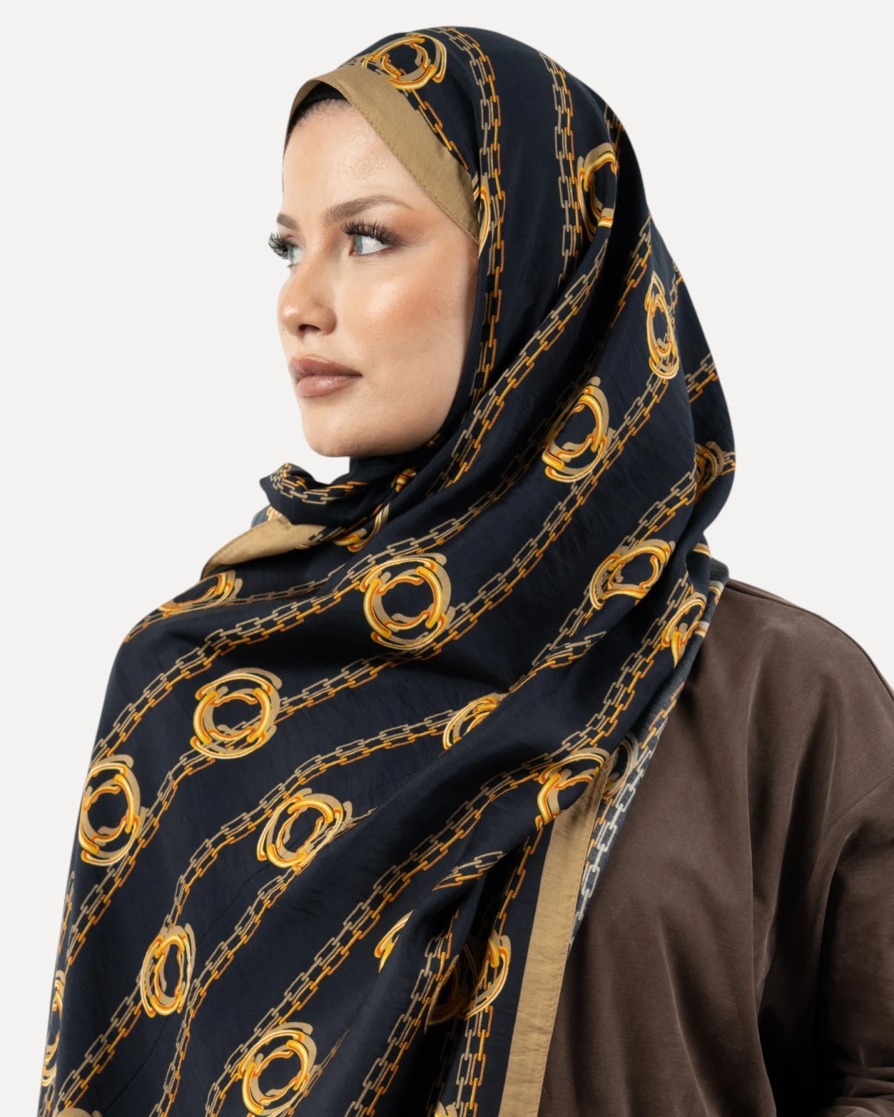 Sisley Verona Şal Lacivert Gold