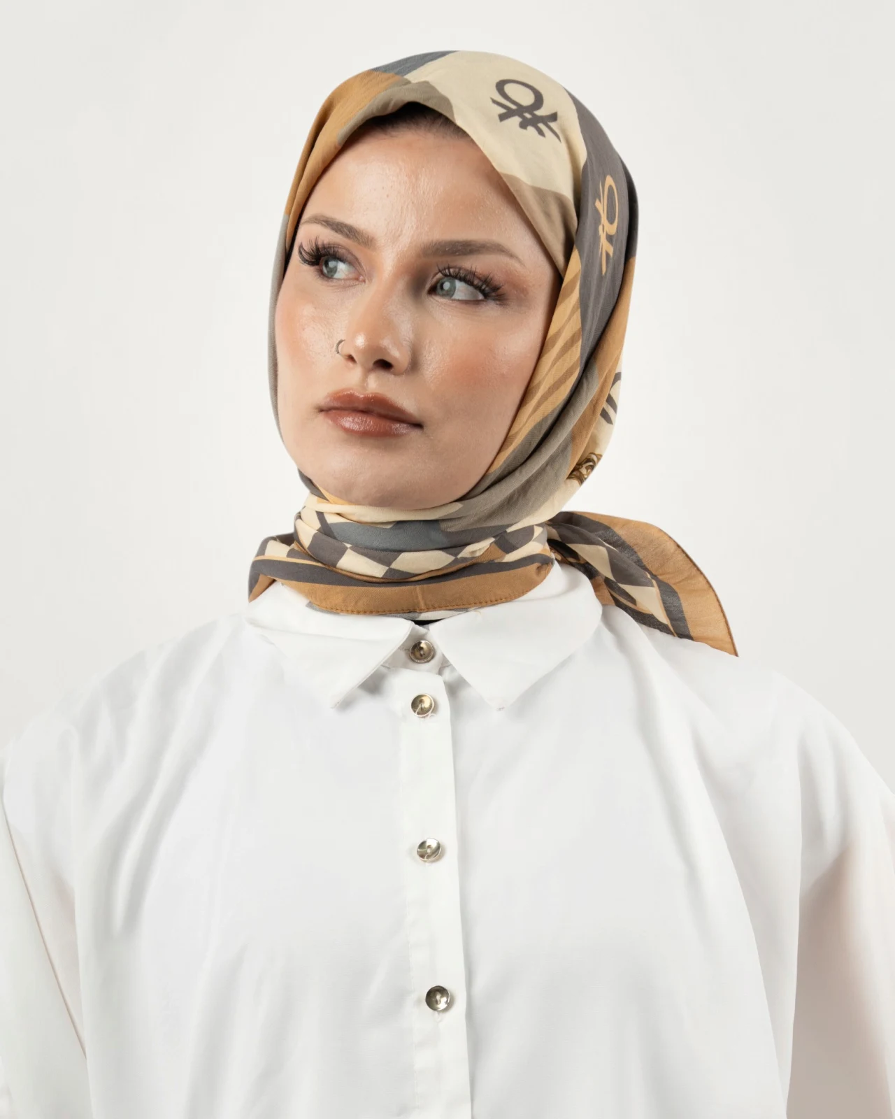 Benetton Siena Eşarp Bej-02