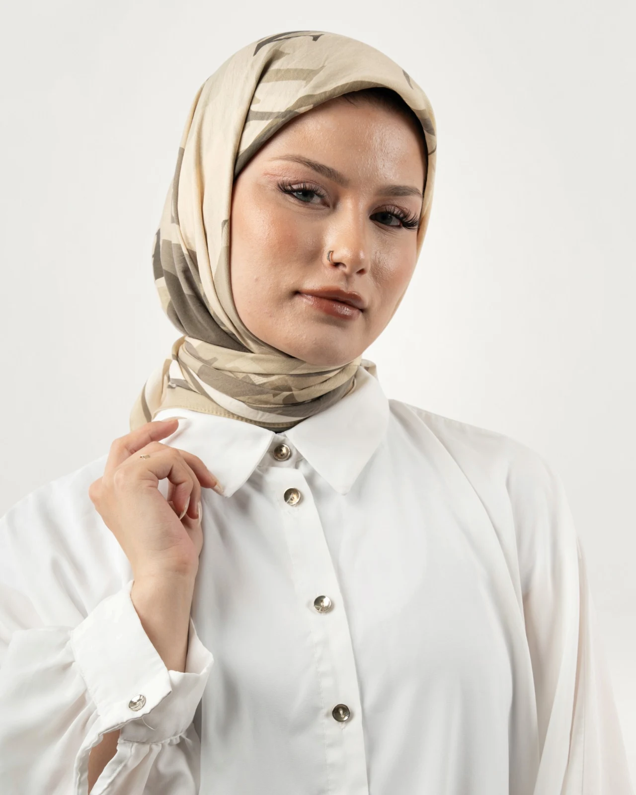 Benetton Siena Eşarp Krem Vizon