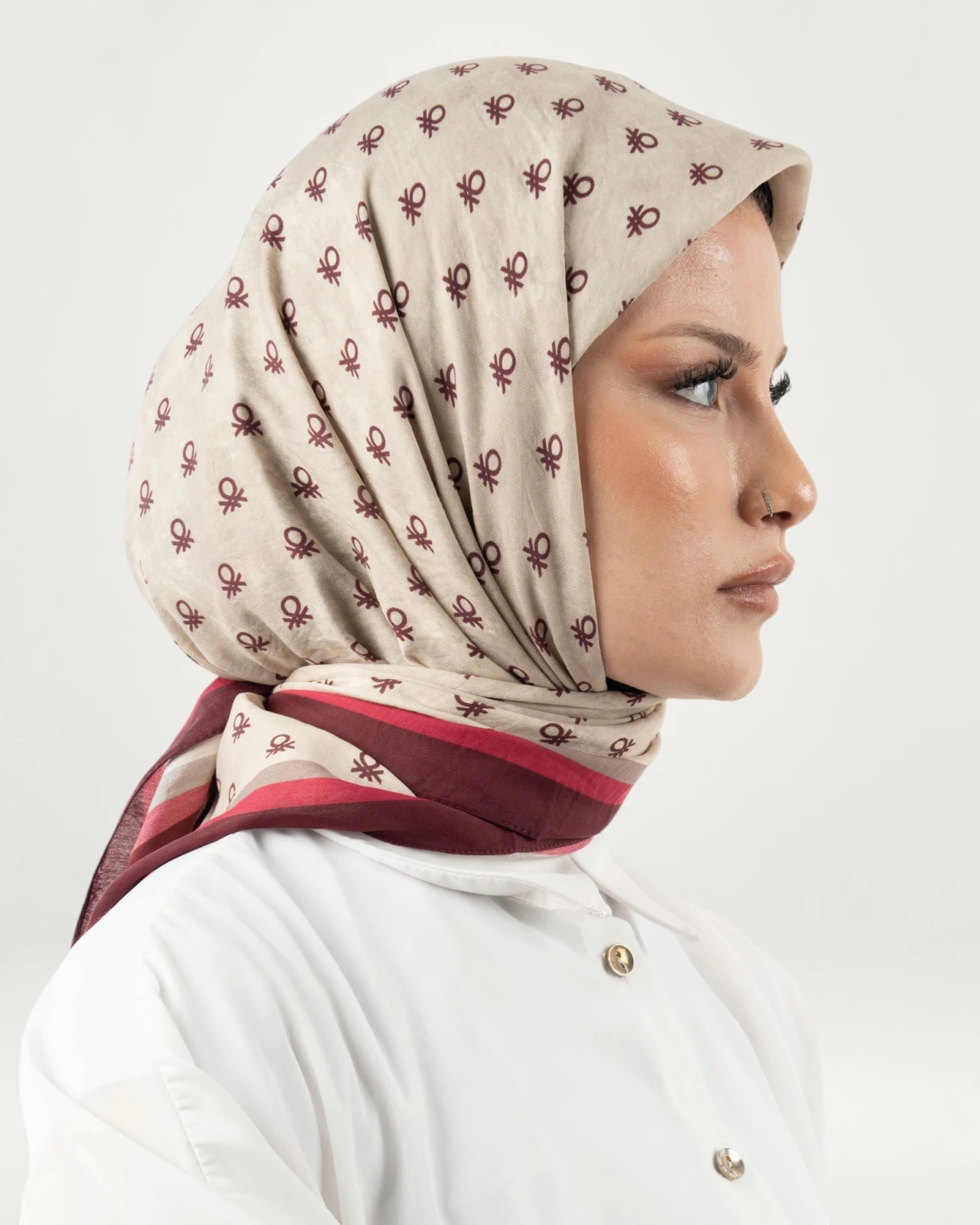Benetton Siena Eşarp Bordo-02