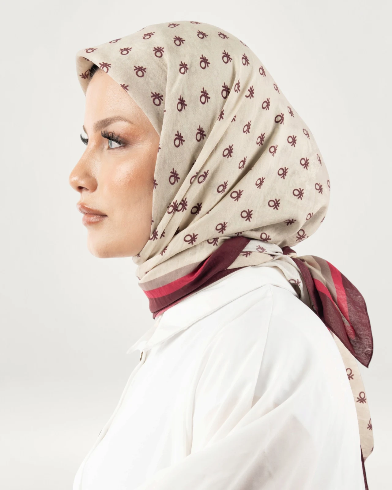 Benetton Siena Eşarp Bordo-02