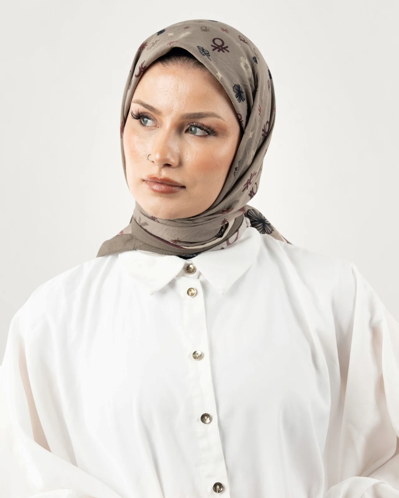 Benetton Siena Eşarp Vizon-03