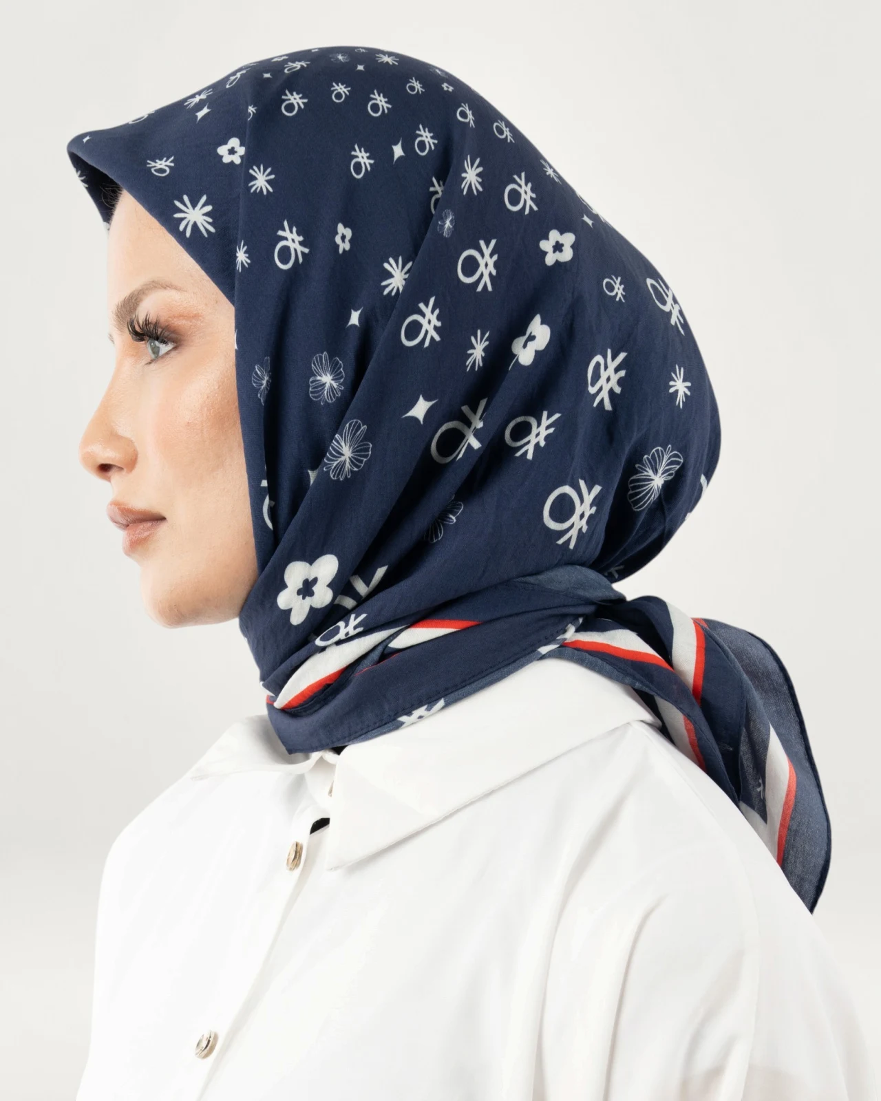 Benetton Siena Eşarp Lacivert-08