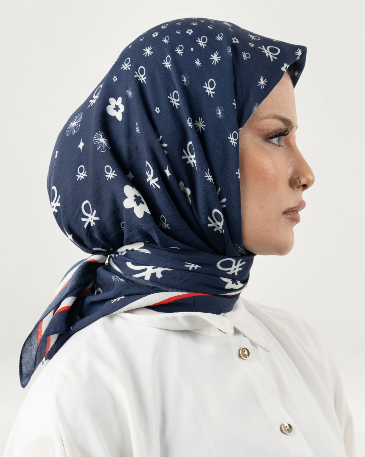 Benetton Siena Eşarp Lacivert-08