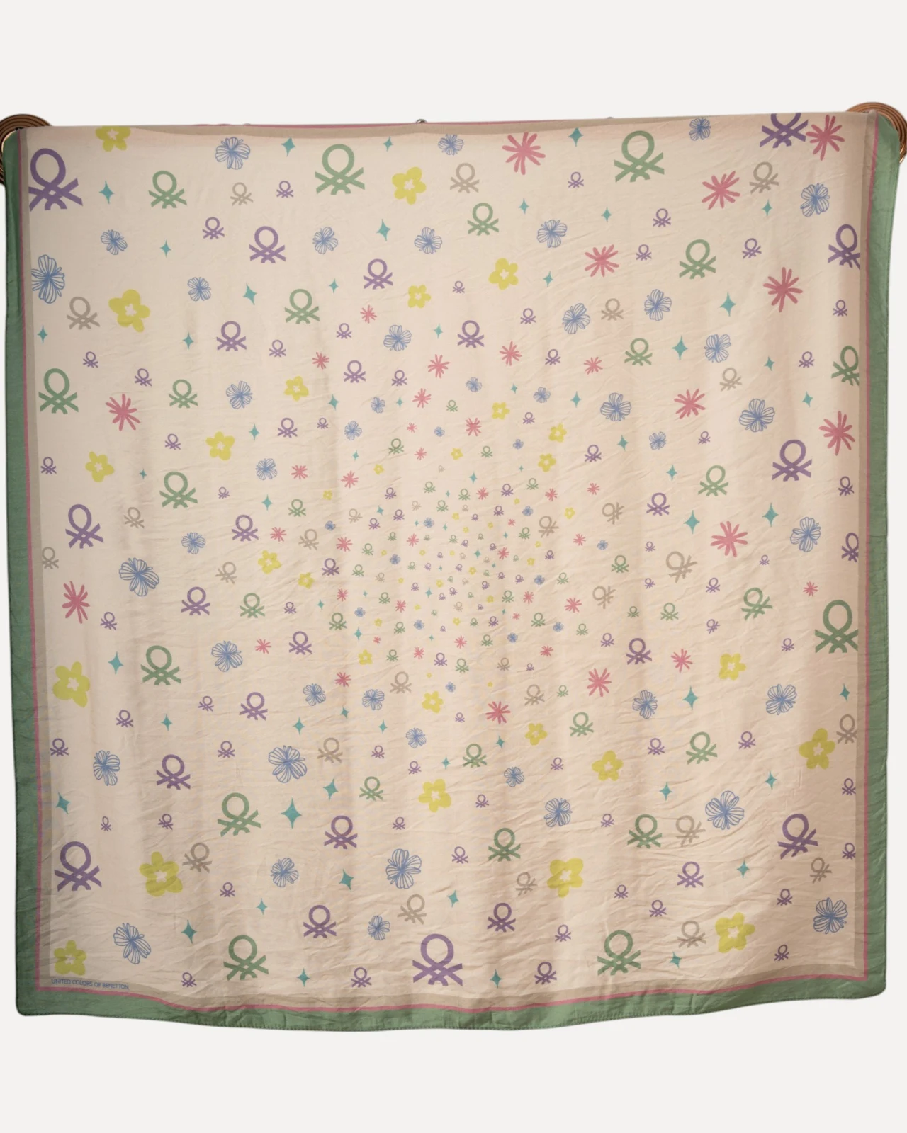 Benetton Siena Eşarp Zeytin-Pudra