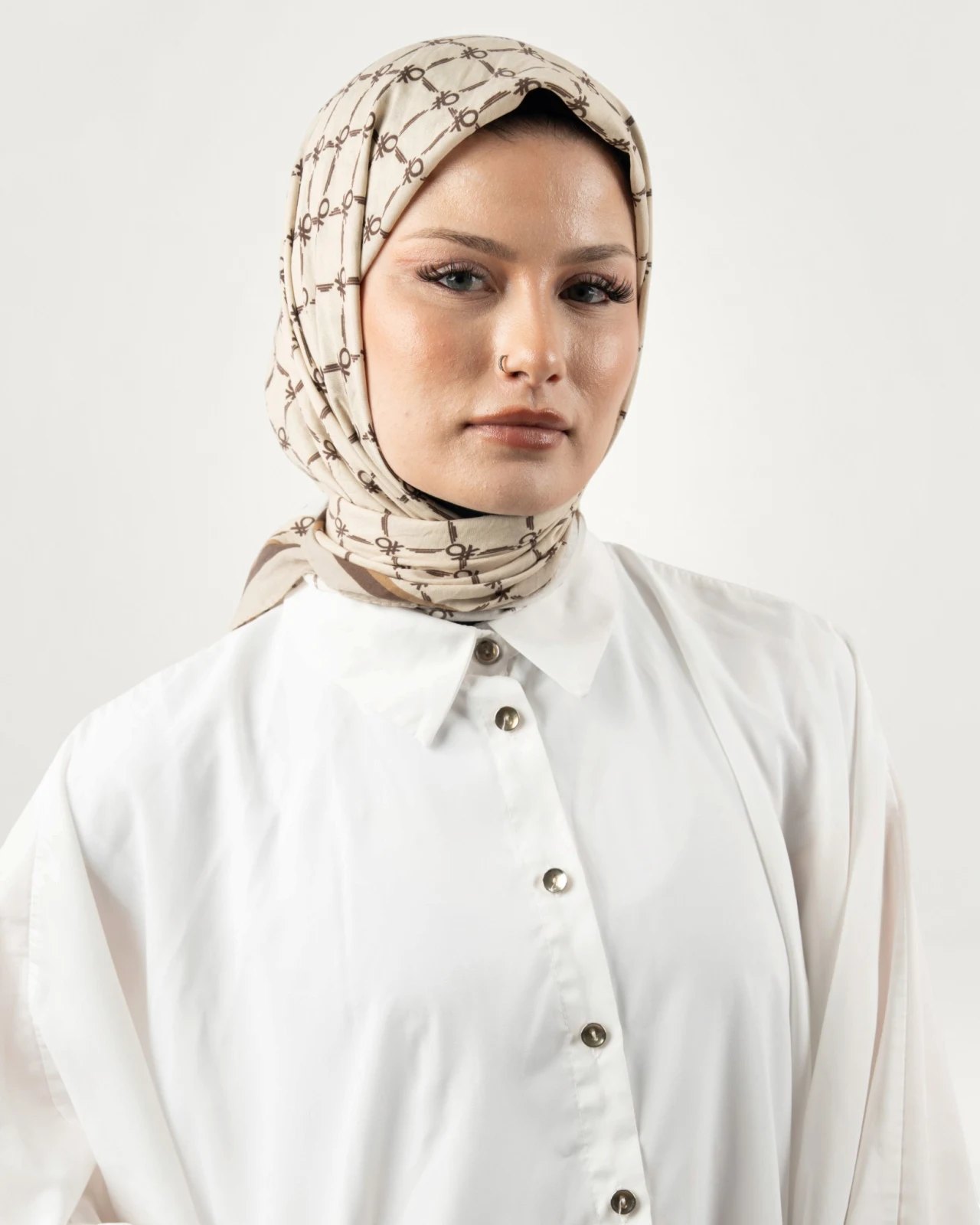 Benetton Siena Eşarp Ekru-Kahve