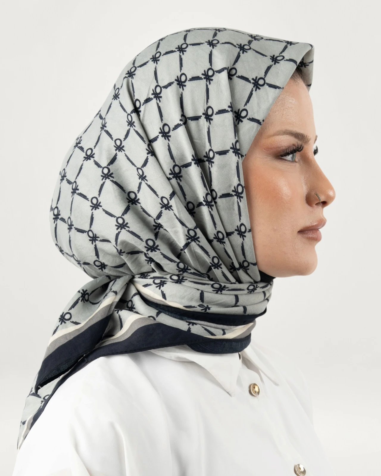 Benetton Siena Eşarp Gri-09