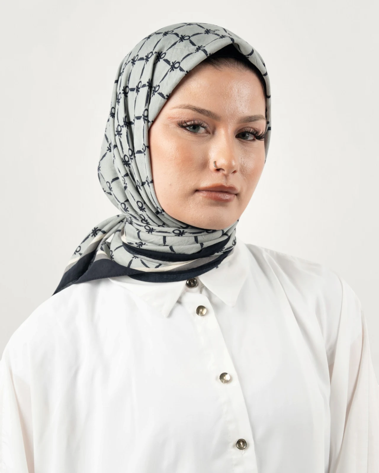 Benetton Siena Eşarp Gri-09