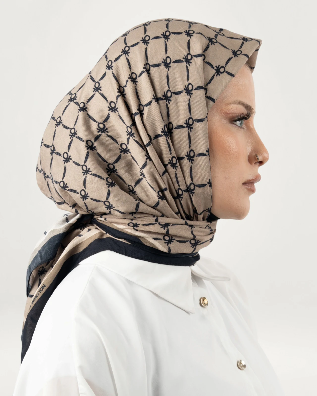 Benetton Siena Eşarp Bej-07