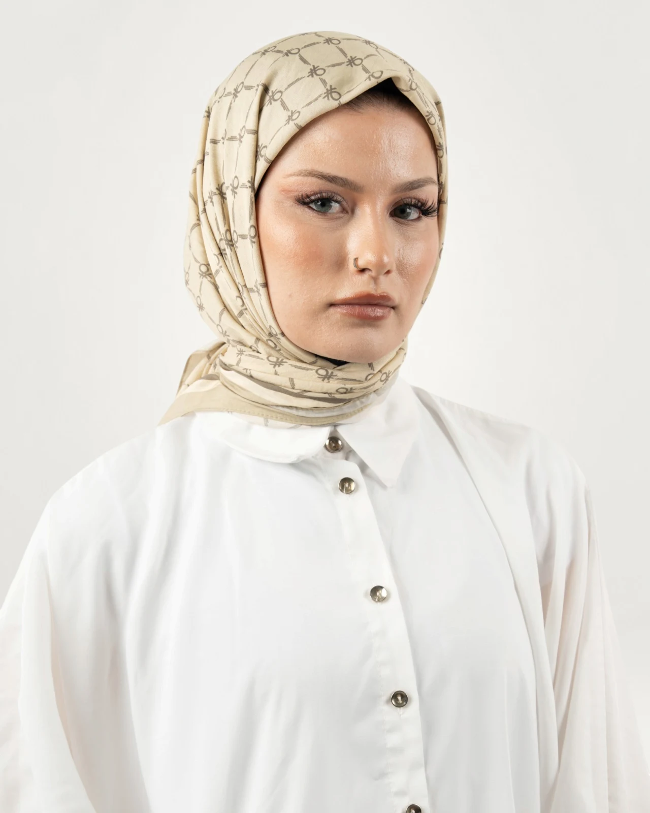 Benetton Siena Eşarp Krem-09