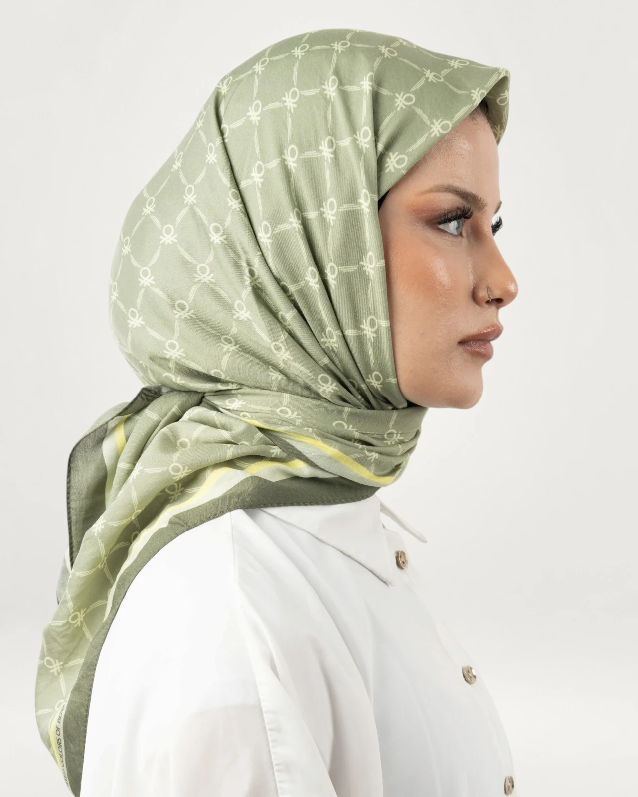 Benetton Siena Eşarp Haki-09