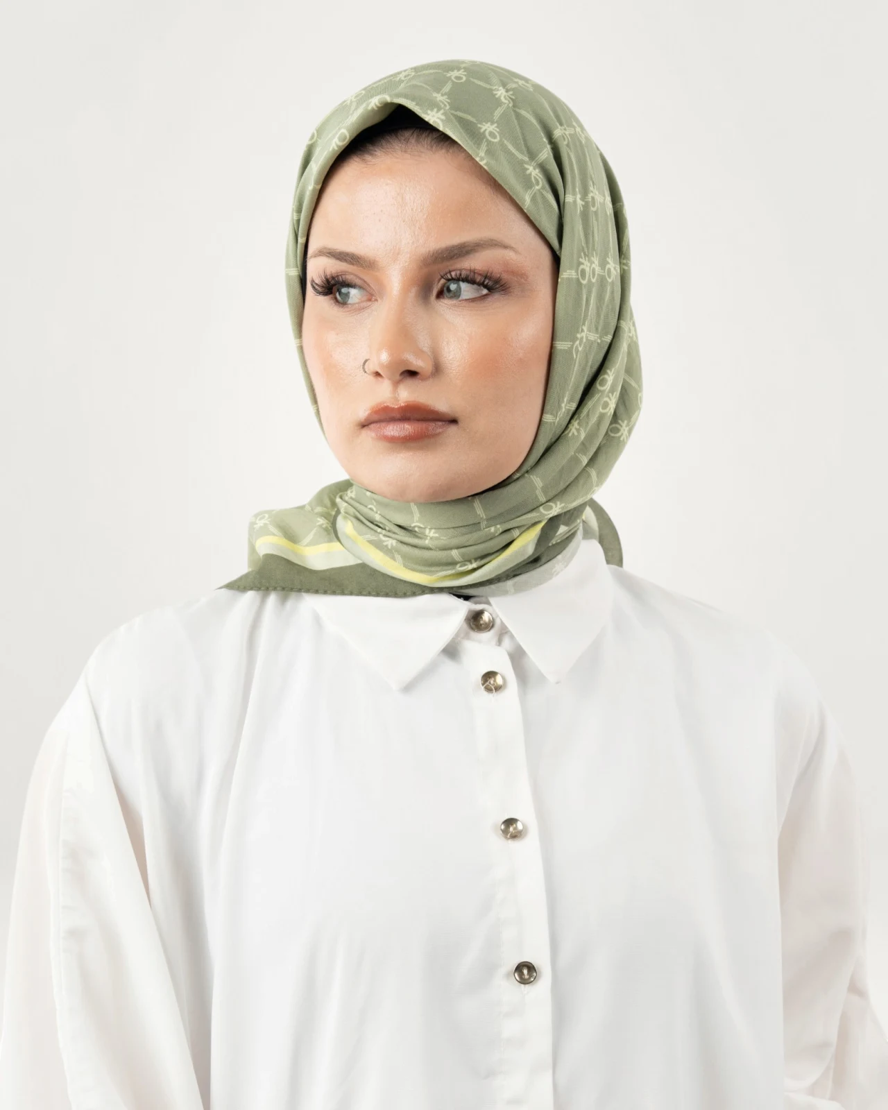 Benetton Siena Eşarp Haki-09