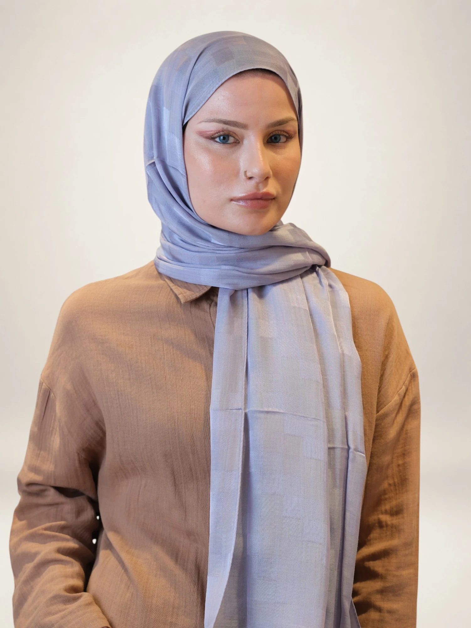 Fresh Scarfs Nori İpeksi Jakar Şal Lavanta