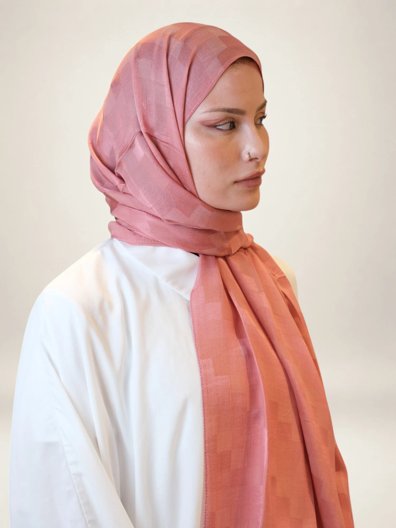 Fresh Scarfs Nori İpeksi Jakar Şal Nar Çiçeği
