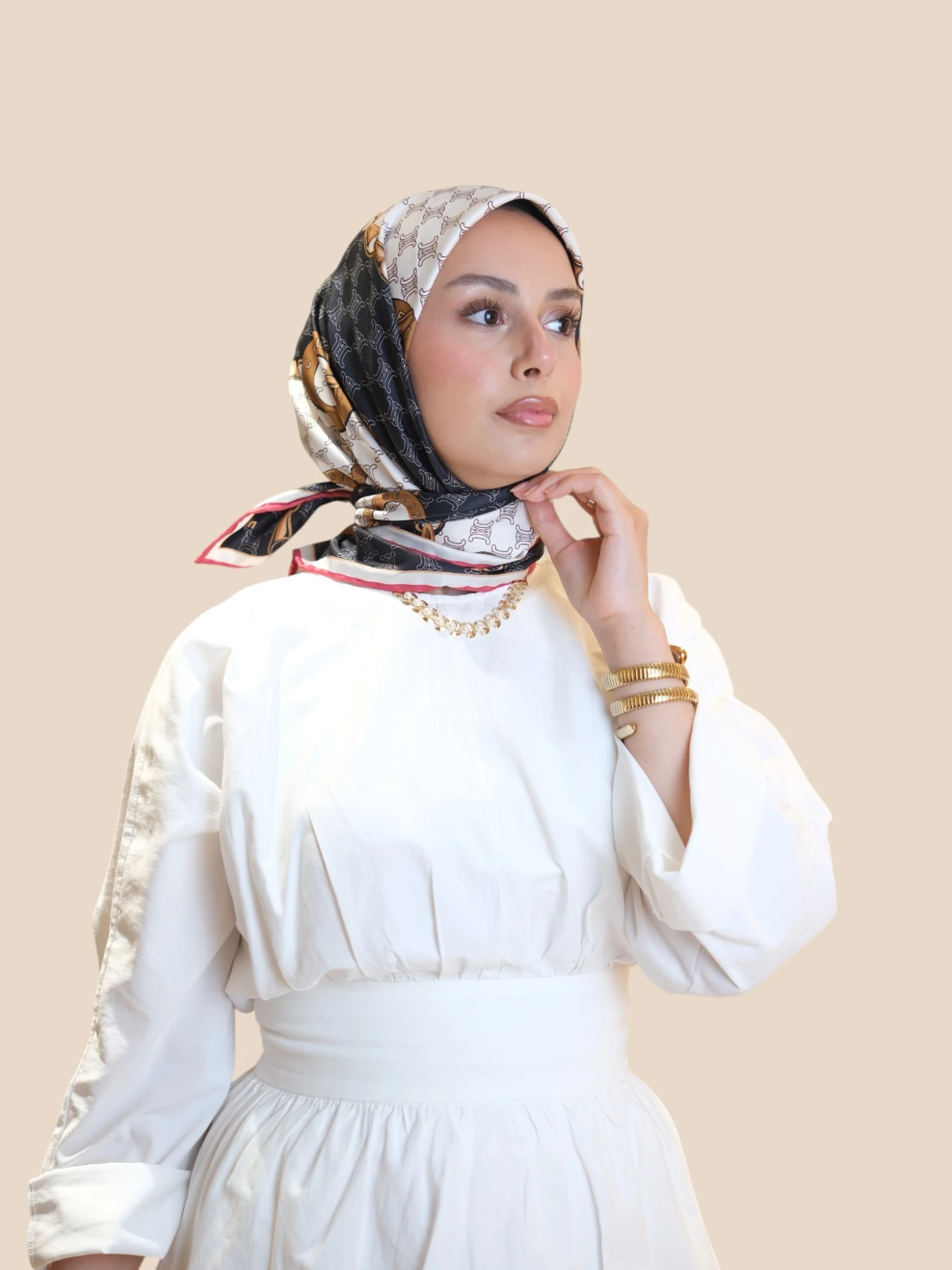 İthal İpek Twill Eşarp Celine