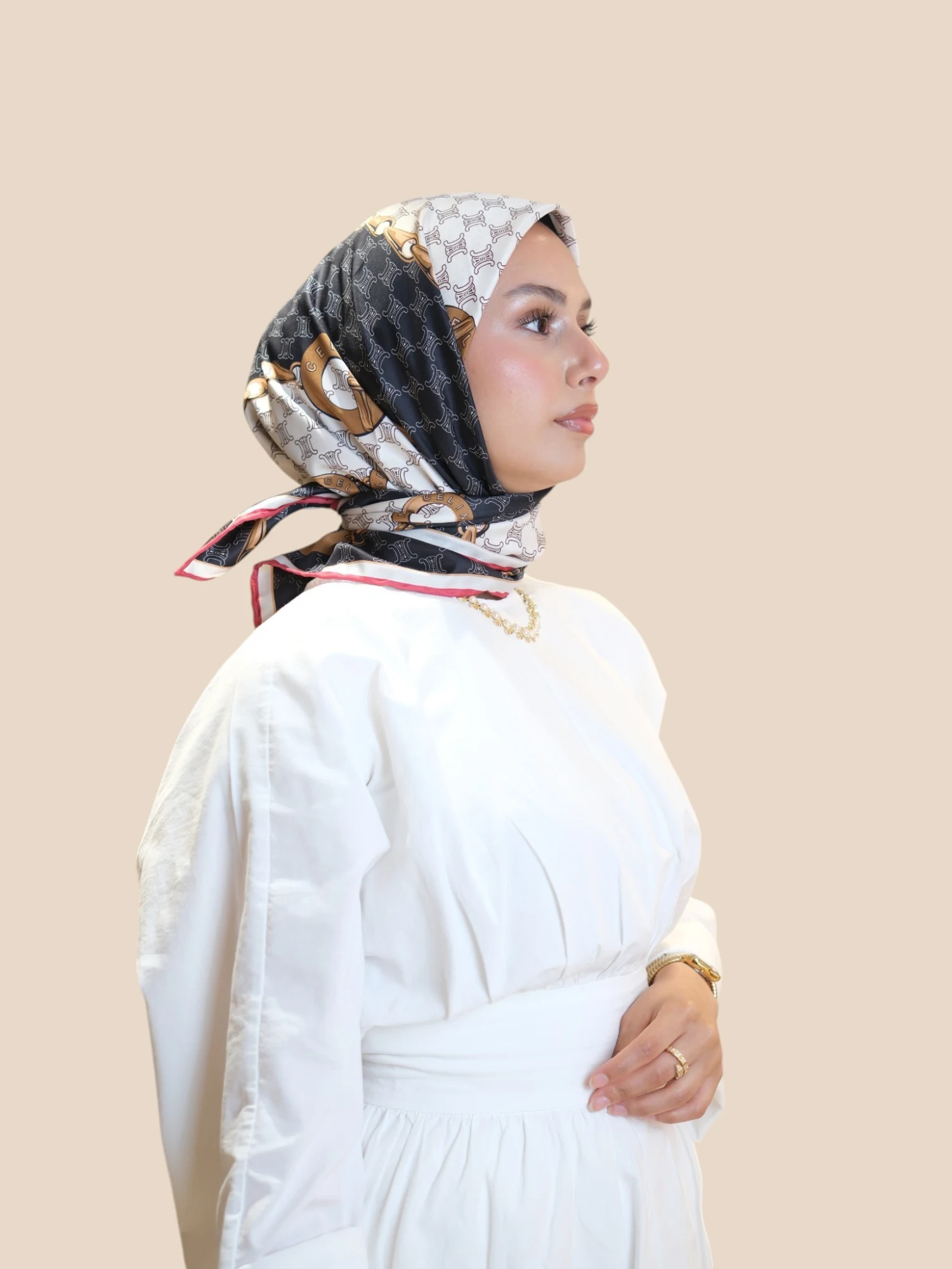 İthal İpek Twill Eşarp Celine